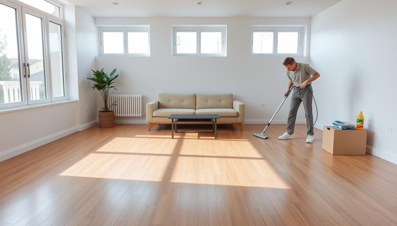 Cleaning for moving day